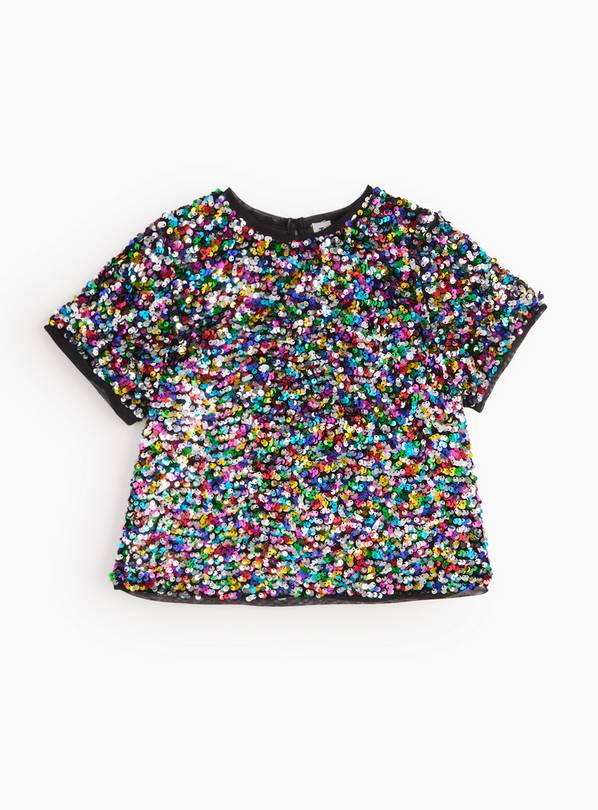 Bright Sequin Embellished Party Top 14 years